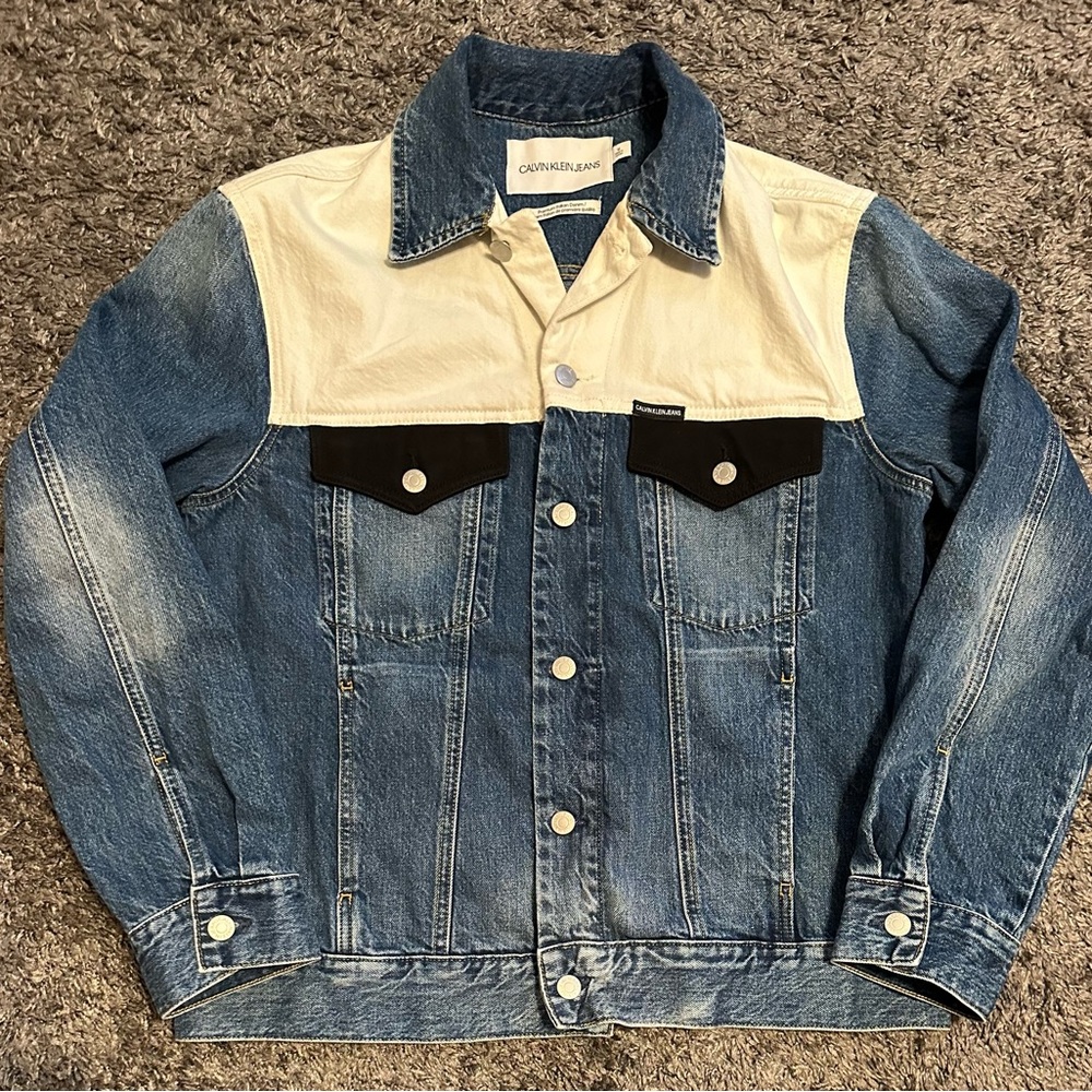 Calvin Klein Jeans Premium Italian Denim Jacket Size Medium